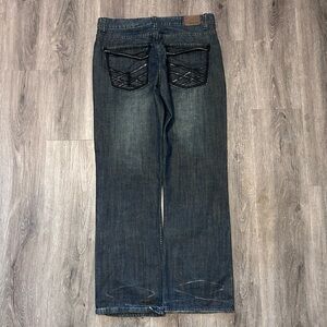 Flypaper Jeans Men's Bootcut Distressed Denim Blue Jeans Size 34x31 Vintage Y2K